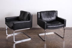 Pair of Leather Chairs by Robert Haussmann for Stendig