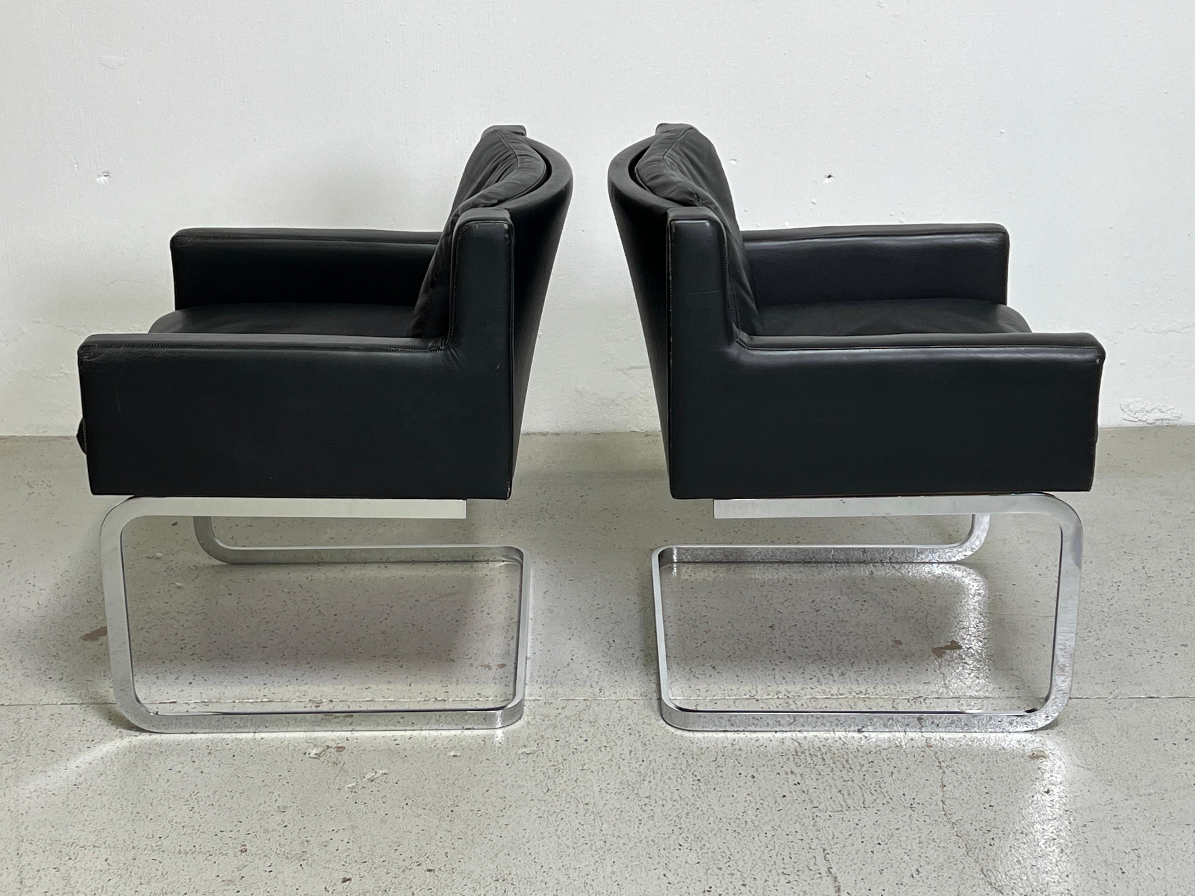 Pair of Leather Chairs by Robert Haussmann for Stendig For Sale 2