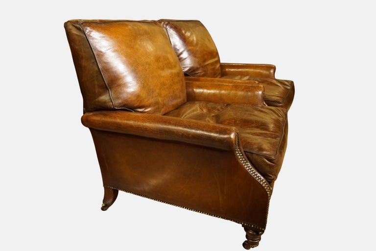 Pair of Leather Chairs For Sale at 1stDibs