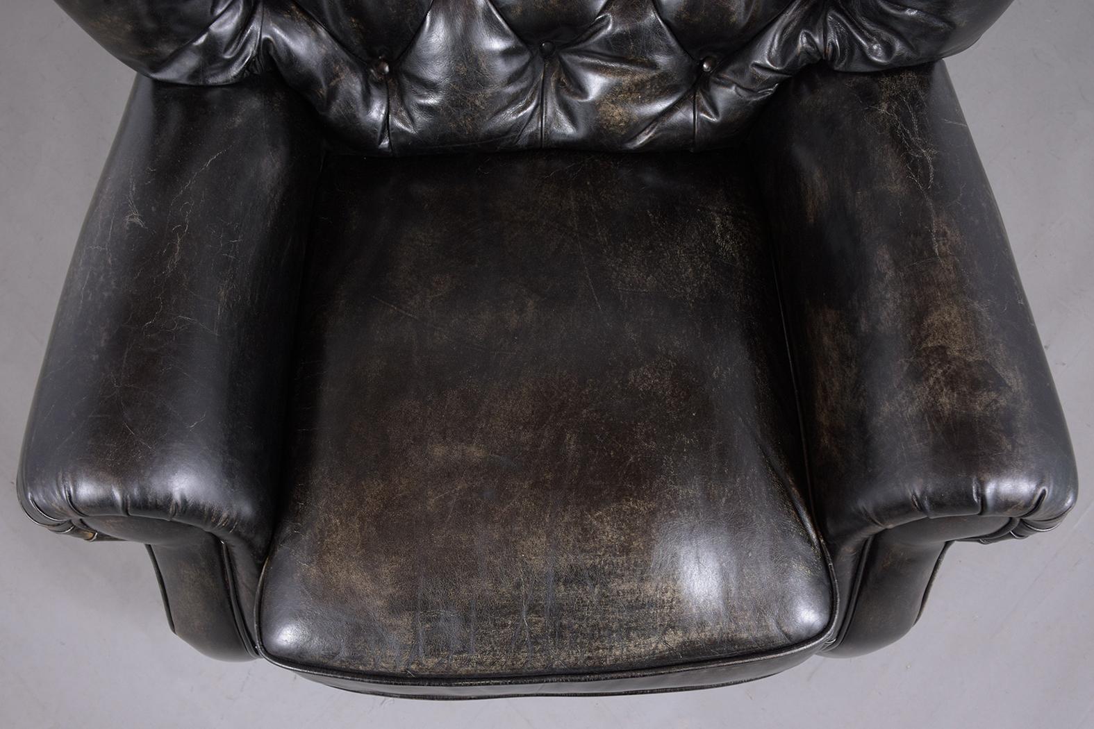 Pair of Leather Chesterfield Chairs 3
