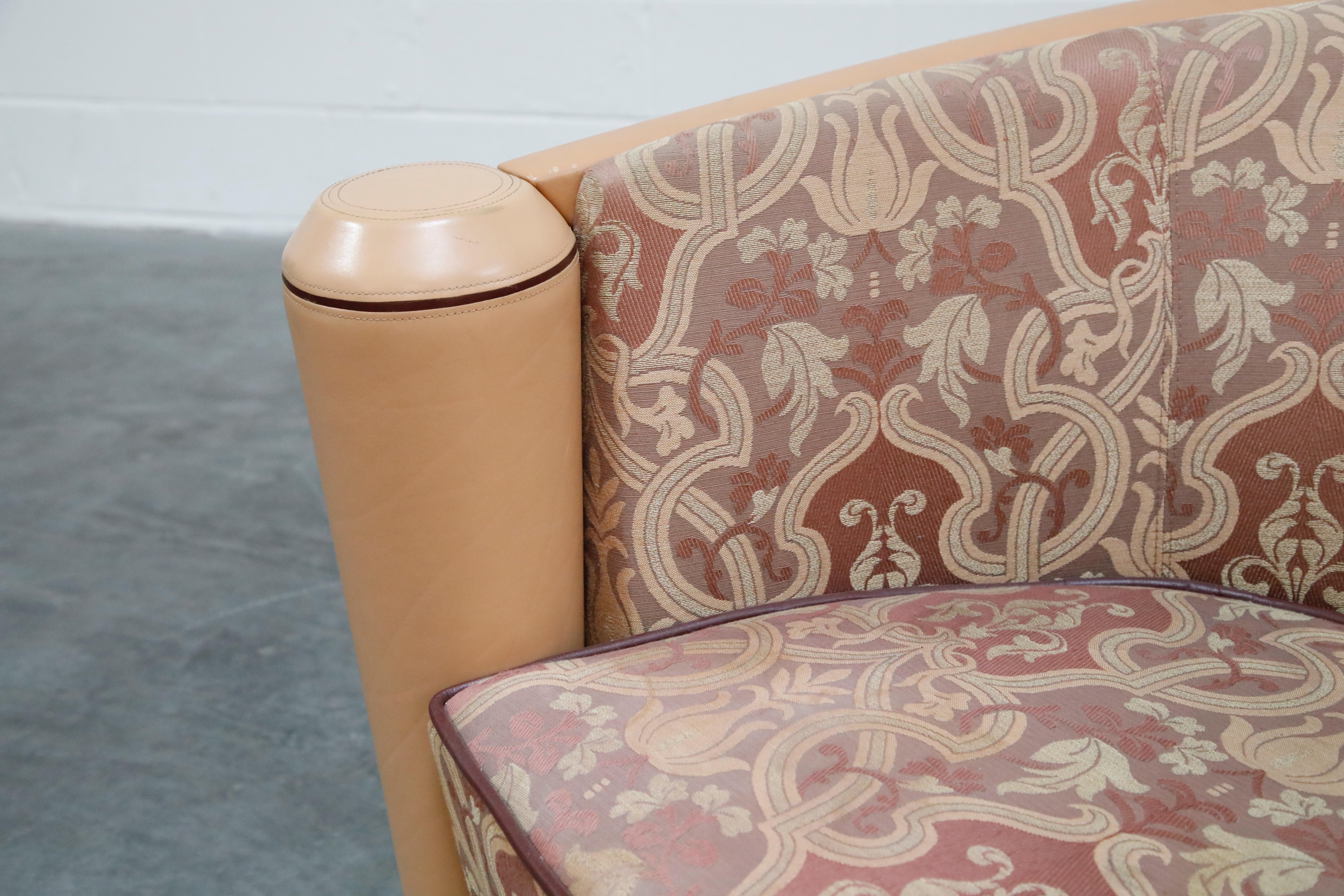 Pair of 'Marnie' Leather Club Chairs by Adam Tihany for i4 Mariani, Italy 1987 3