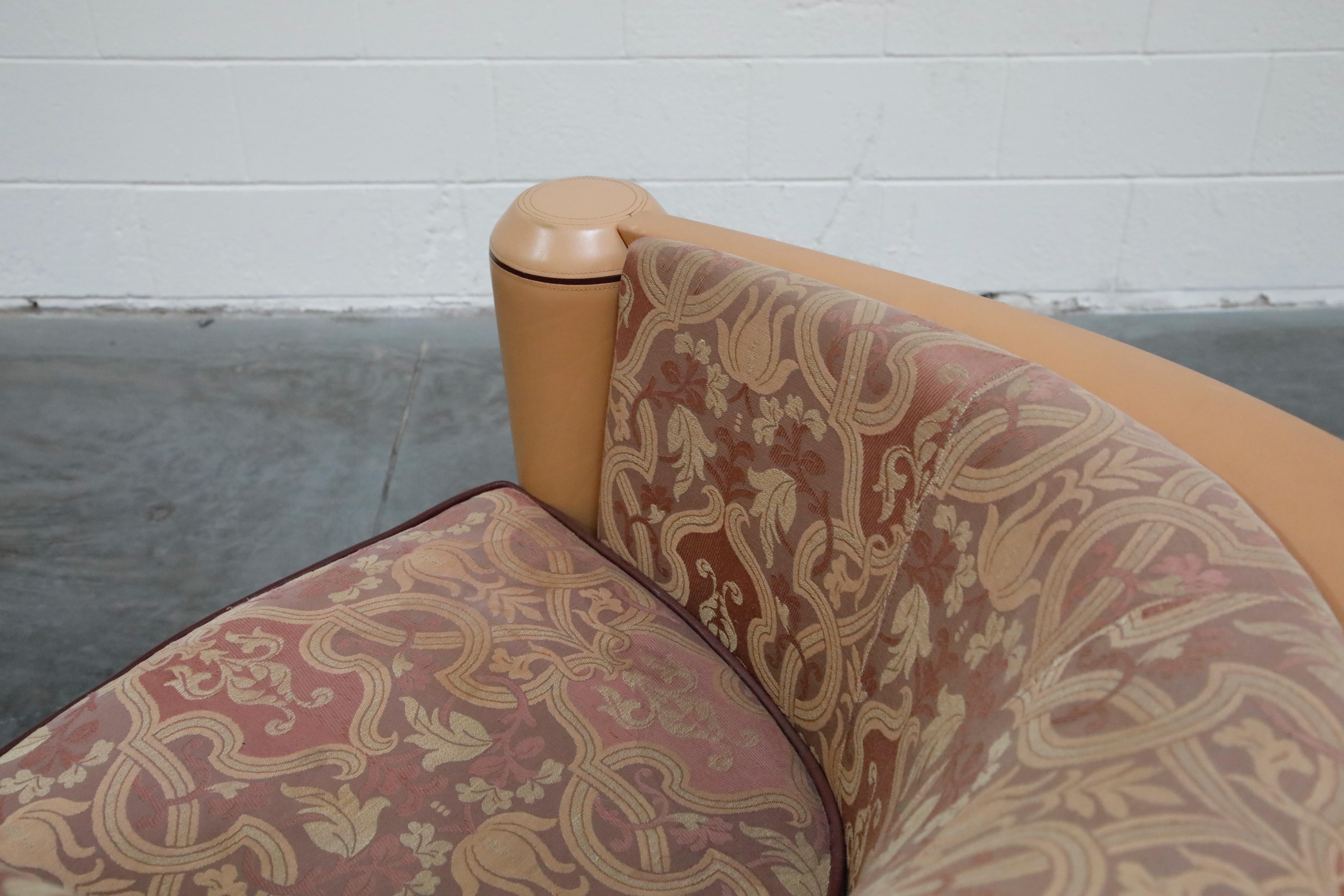 Pair of 'Marnie' Leather Club Chairs by Adam Tihany for i4 Mariani, Italy 1987 6
