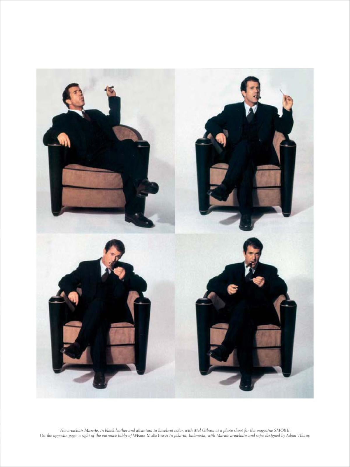 Pair of 'Marnie' Leather Club Chairs by Adam Tihany for i4 Mariani, Italy 1987 11