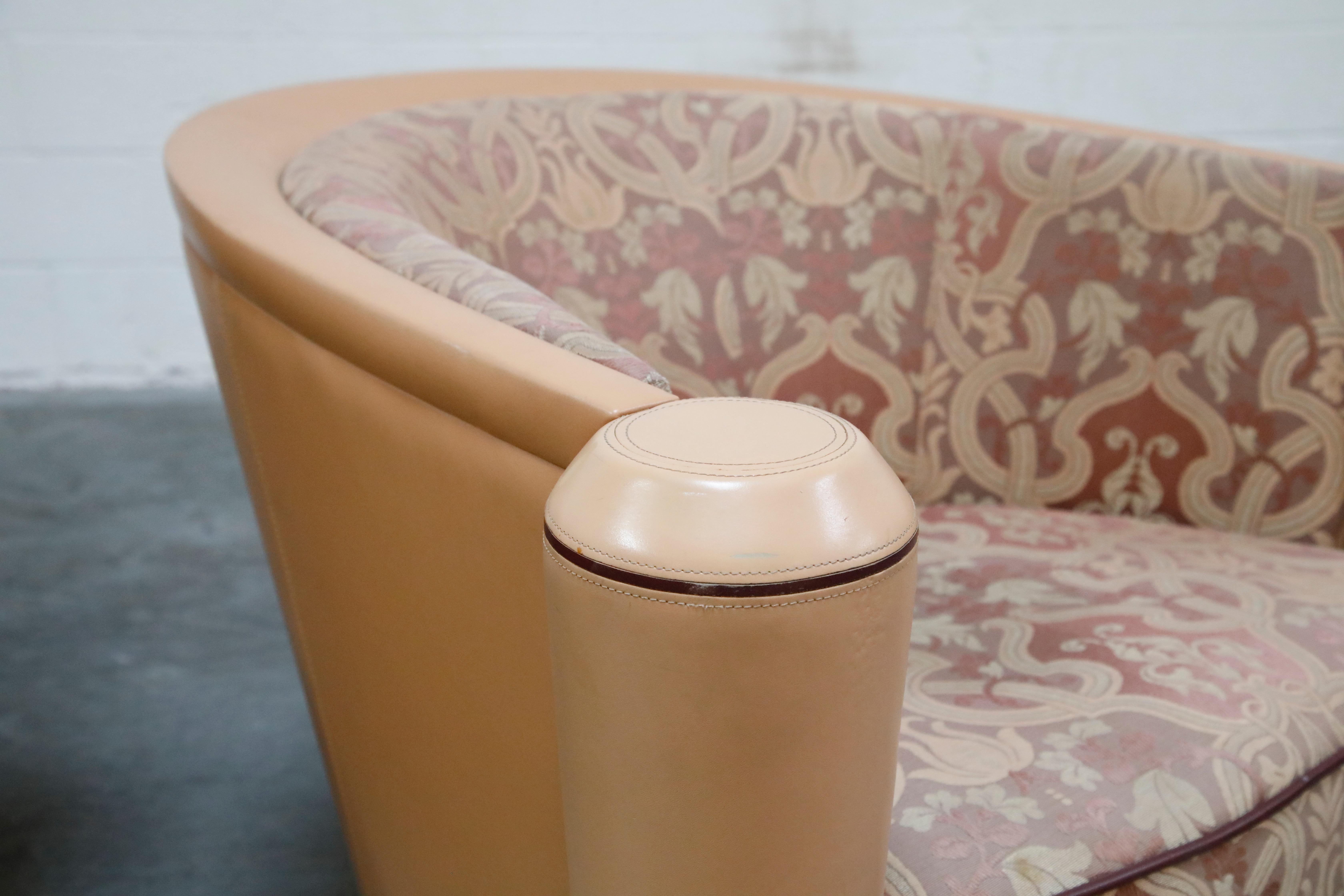 Pair of 'Marnie' Leather Club Chairs by Adam Tihany for i4 Mariani, Italy 1987 2