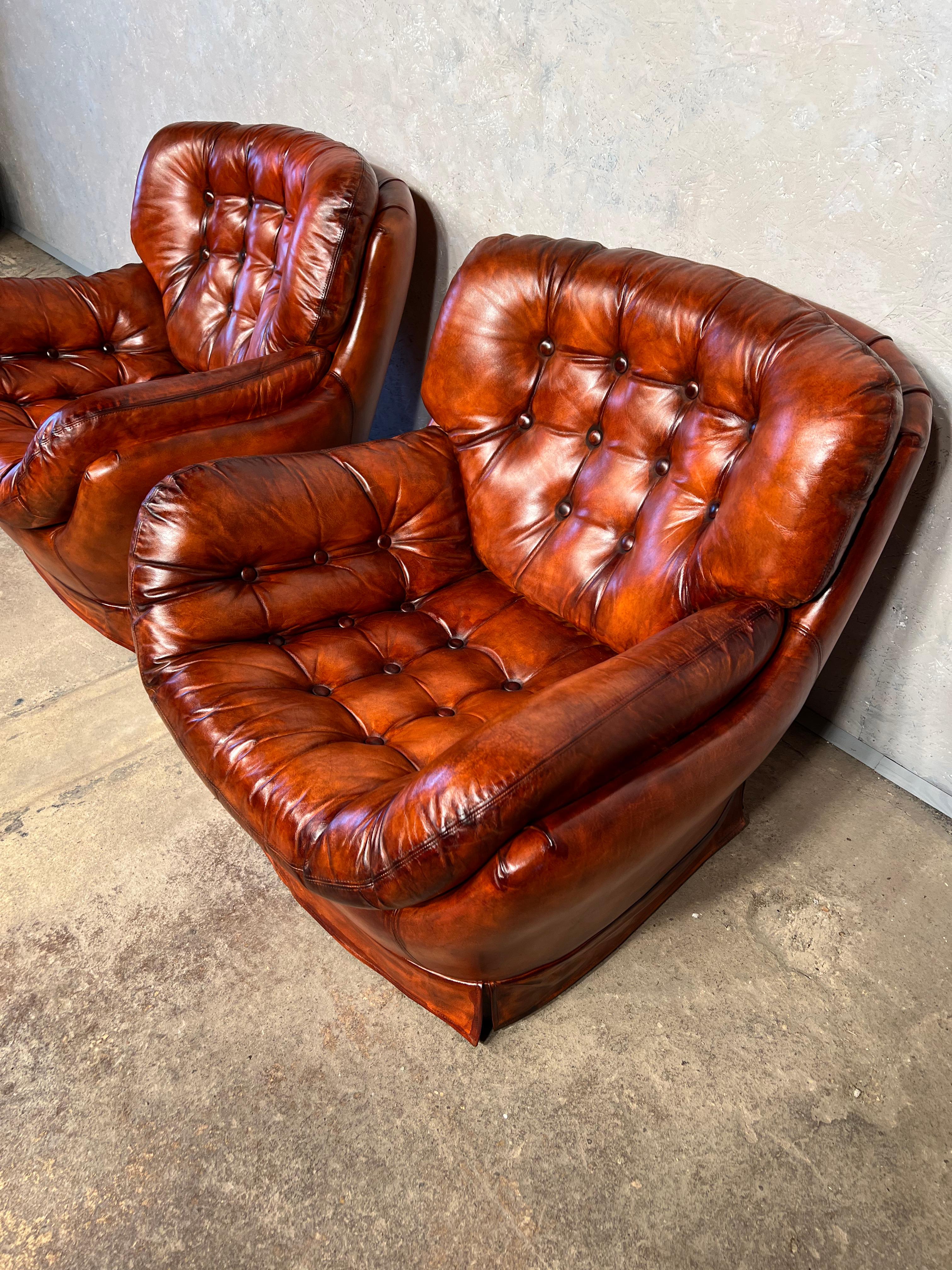 leather vintage chairs