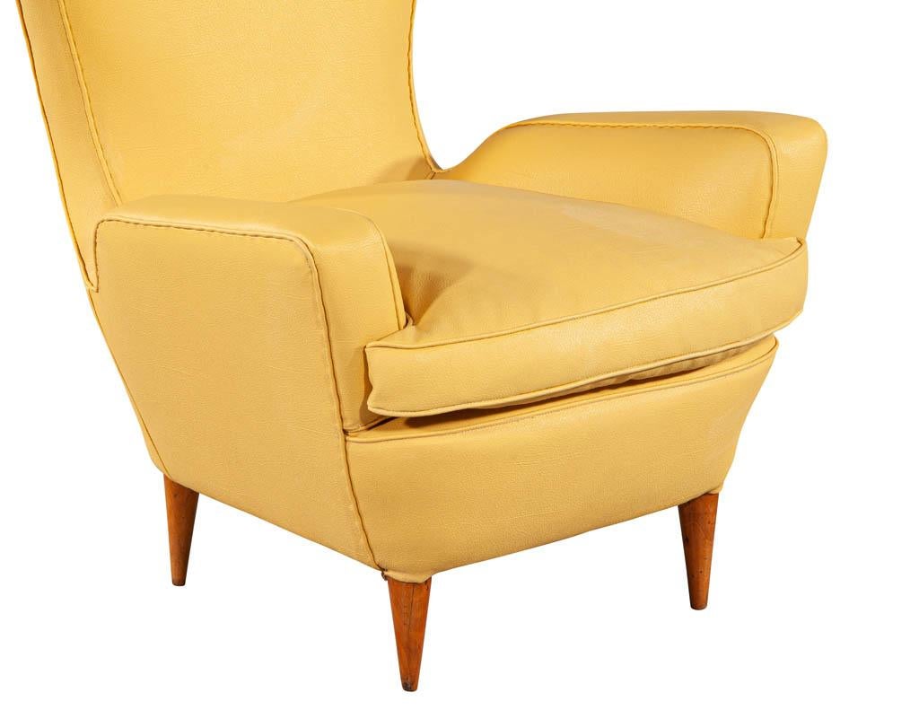 Pair of Leather Italian Lounge Chairs Attributed to Paolo Buffa 5