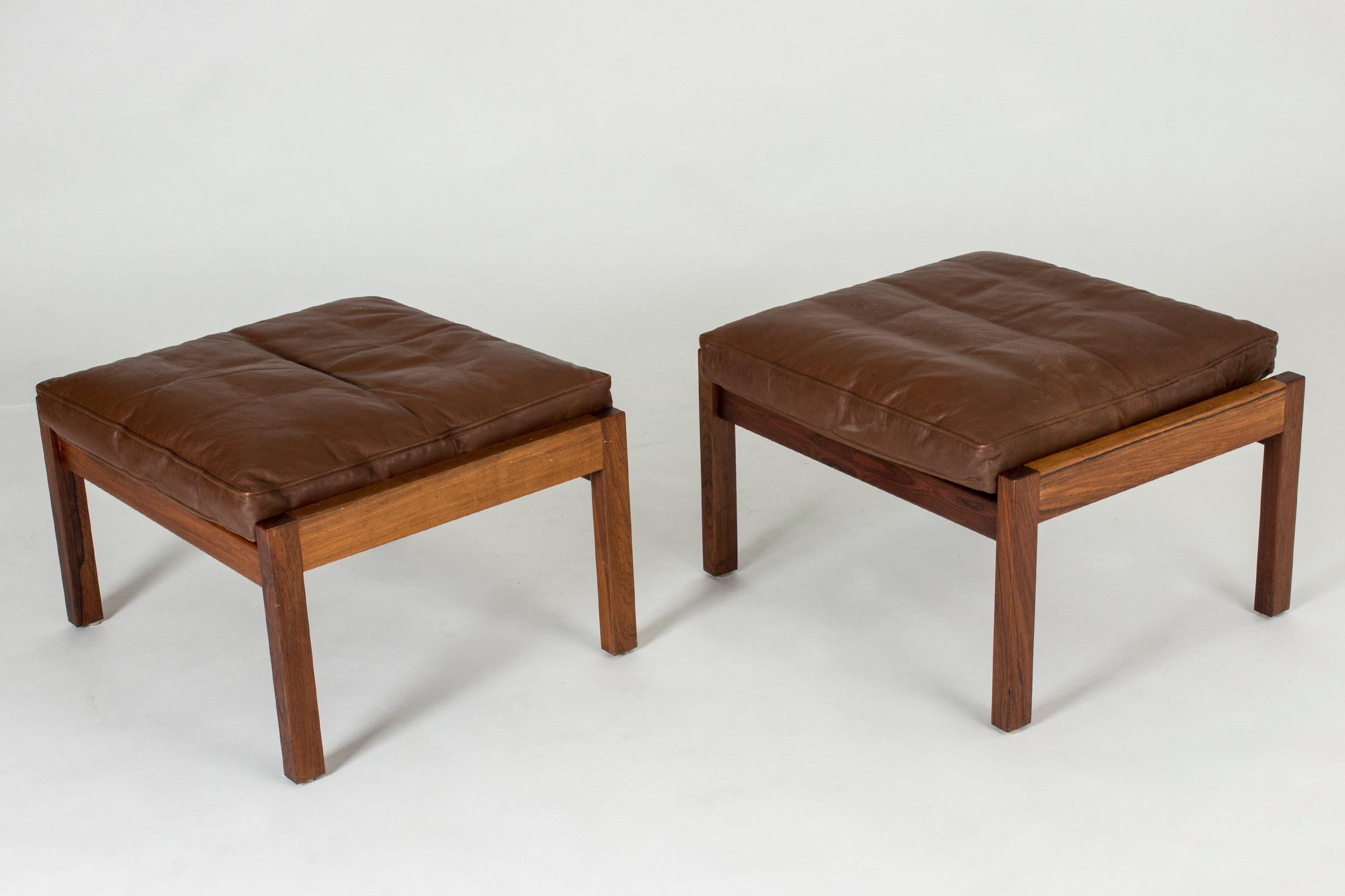 Pair of Leather Lounge Chairs by Hans J. Wegner for AP Stolen 5