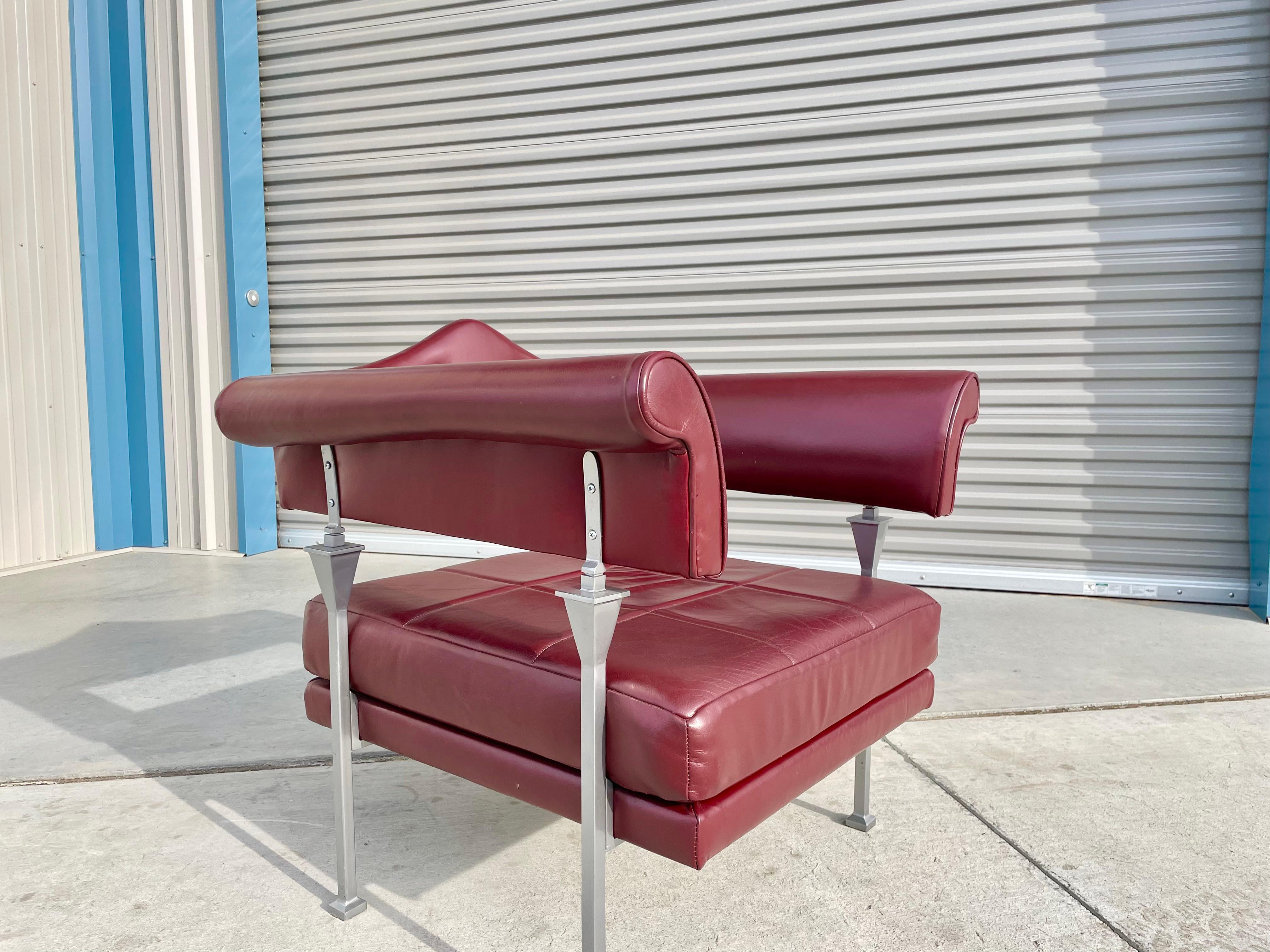 Paar Leder-Loungesessel von Luca Scacchetti für Poltrona Frau im Angebot 4