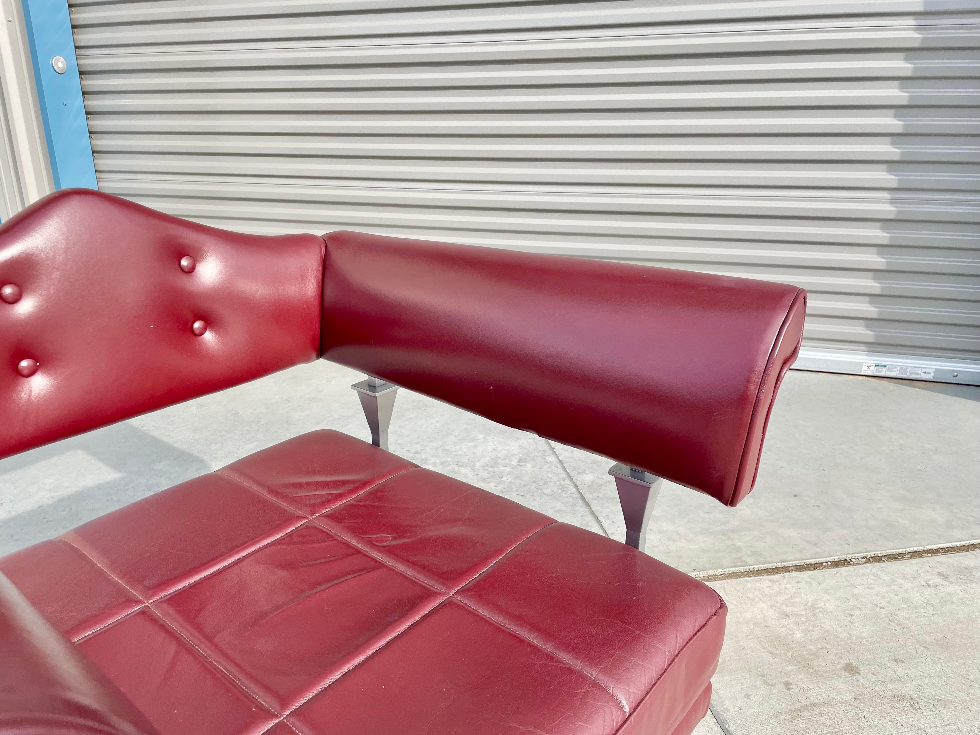 Late 20th Century Pair of Leather Lounge Chairs by Luca Scacchetti for Poltrona Frau For Sale