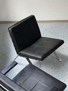 Pair of Leather Lounge Chairs Model 1600 by Hans Eichenberger for Girsberg, 1966