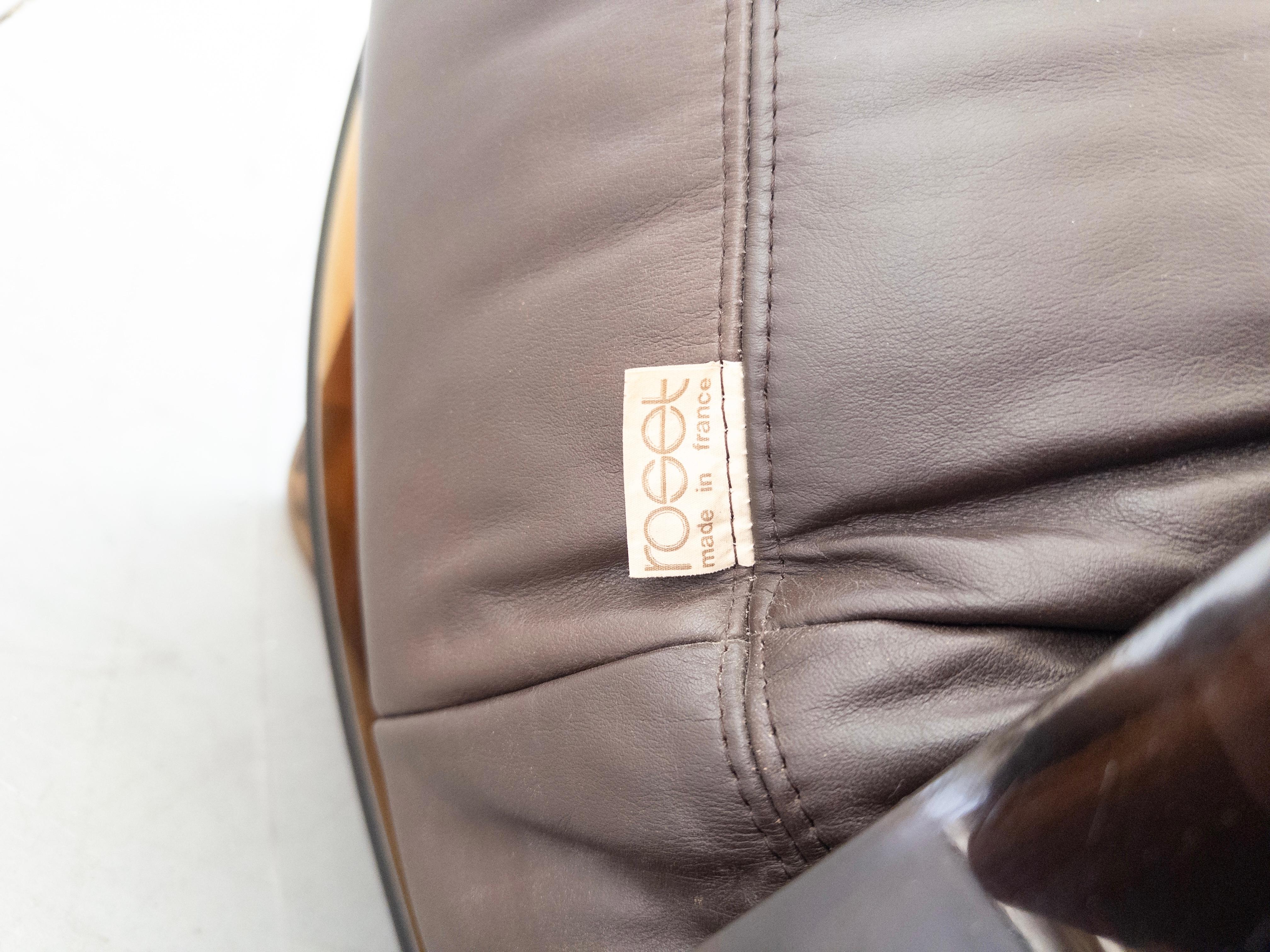 Paar Marsala-Loungesessel aus Leder von Michel Ducaroy für Ligne Roset, Paar im Angebot 2