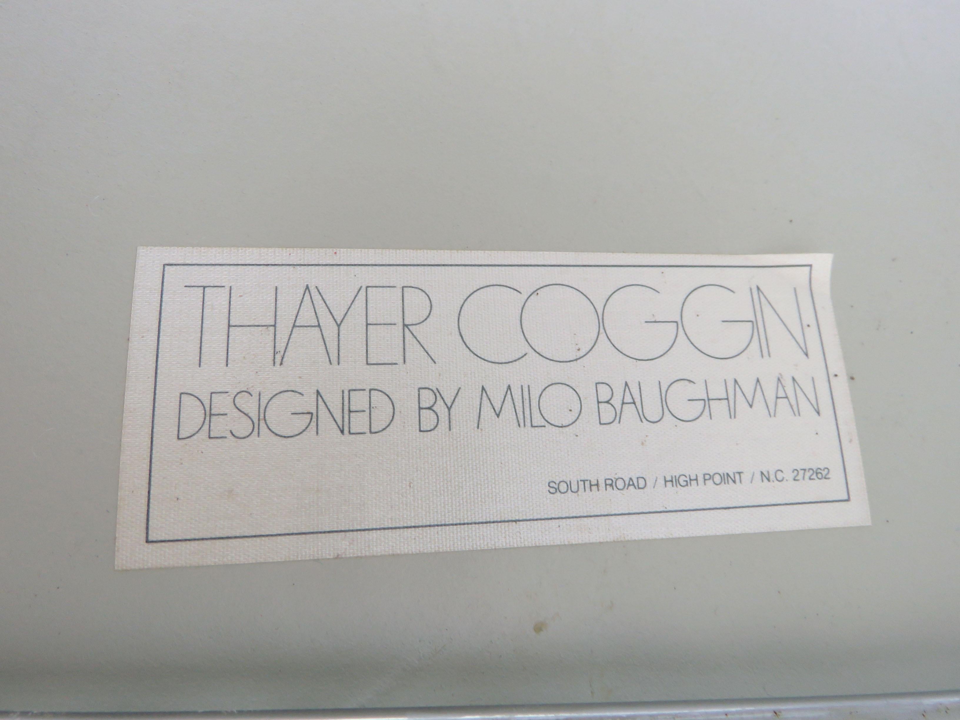 Pair of Leather Milo Baughman Scoop Lounge Chairs for Thayer Coggin 3