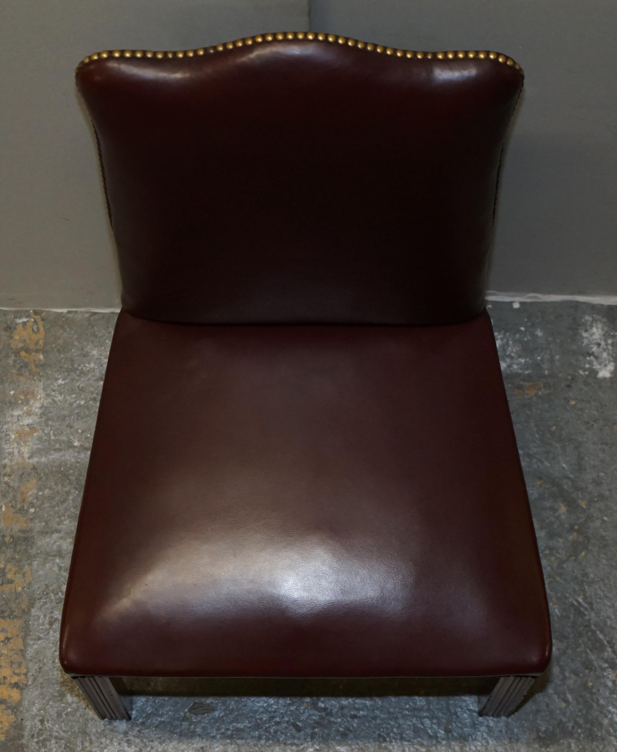 Pair of Leather Office Chairs from Princess Diana's Family Estate Spencer House For Sale 3