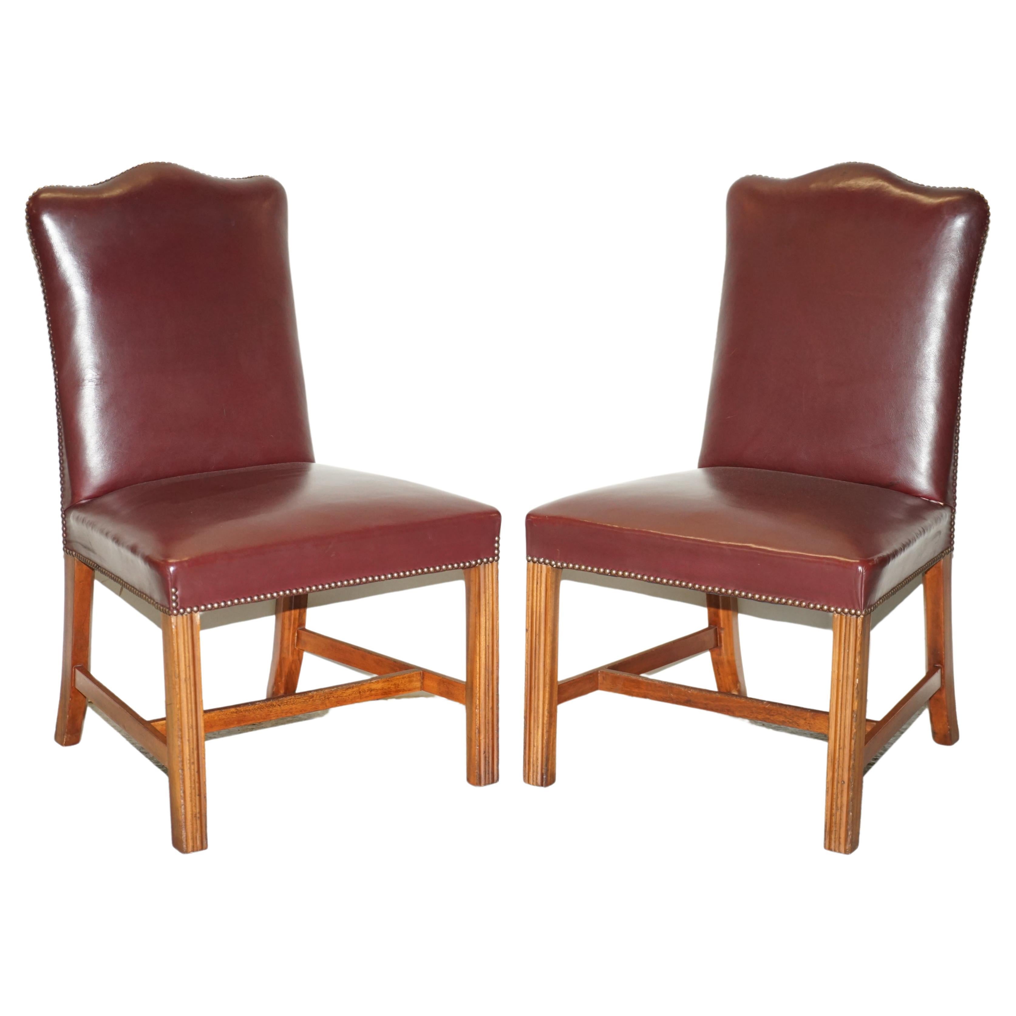 Pair of Leather Office Chairs from Princess Diana's Family Estate Spencer House