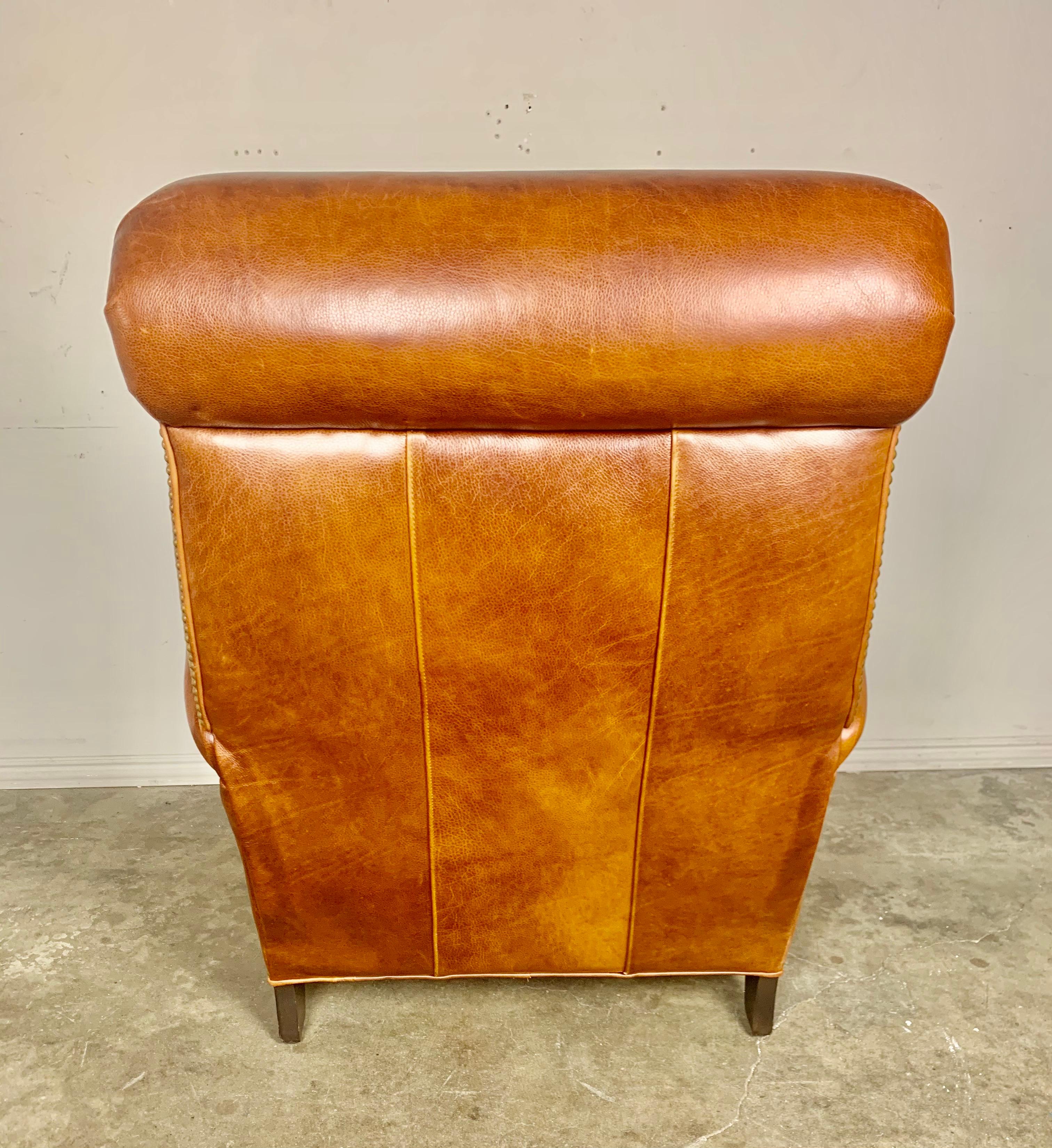 Pair of Leather Recliner Armchairs, 20th Century 8