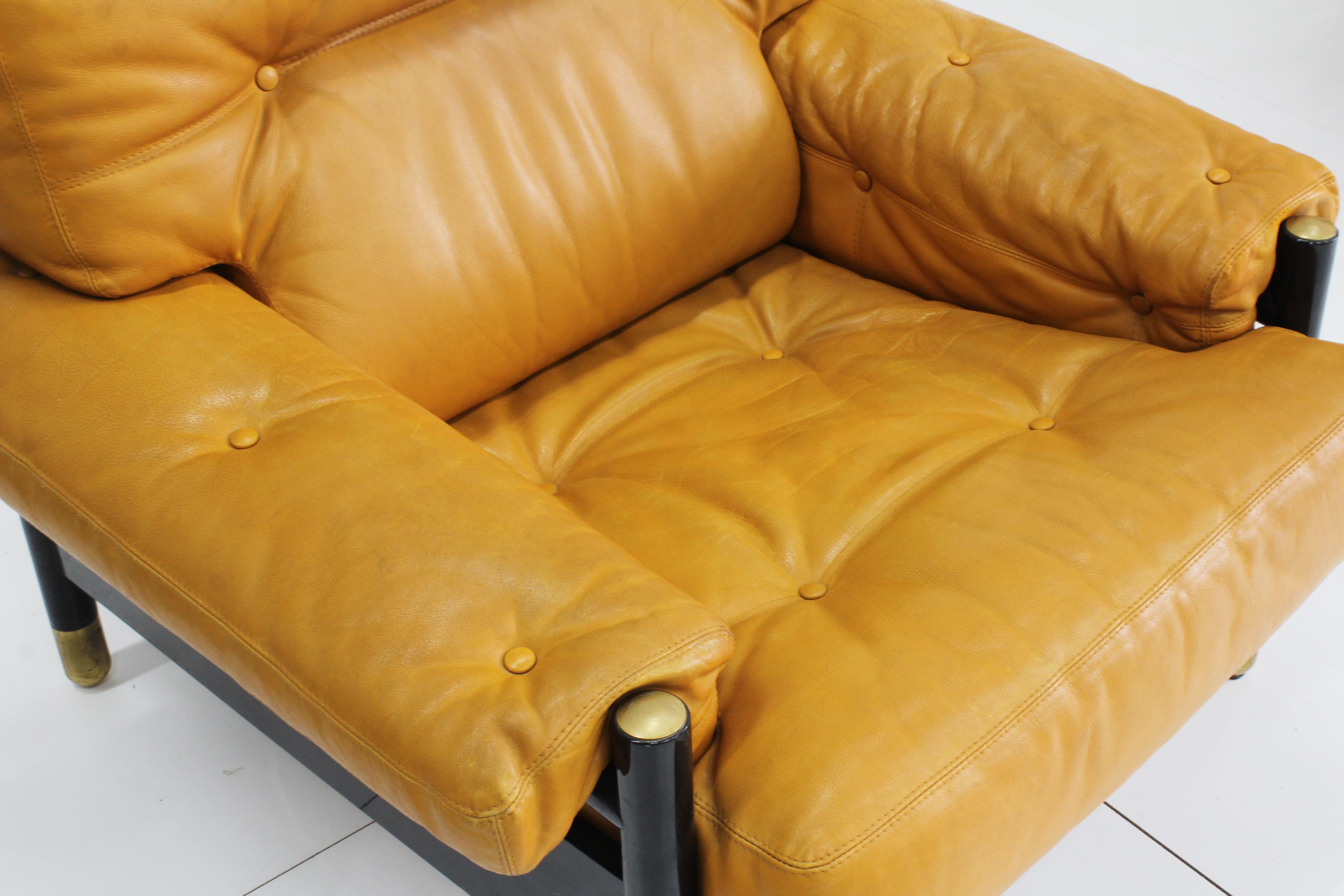 Pair of Leather Sella Armchairs by Carlo de Carli for Sormani, Italy, 1960s 7