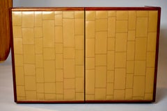 Credenze in pelle patchwork nello stile di Tobia Scarpa, Italia, 1970