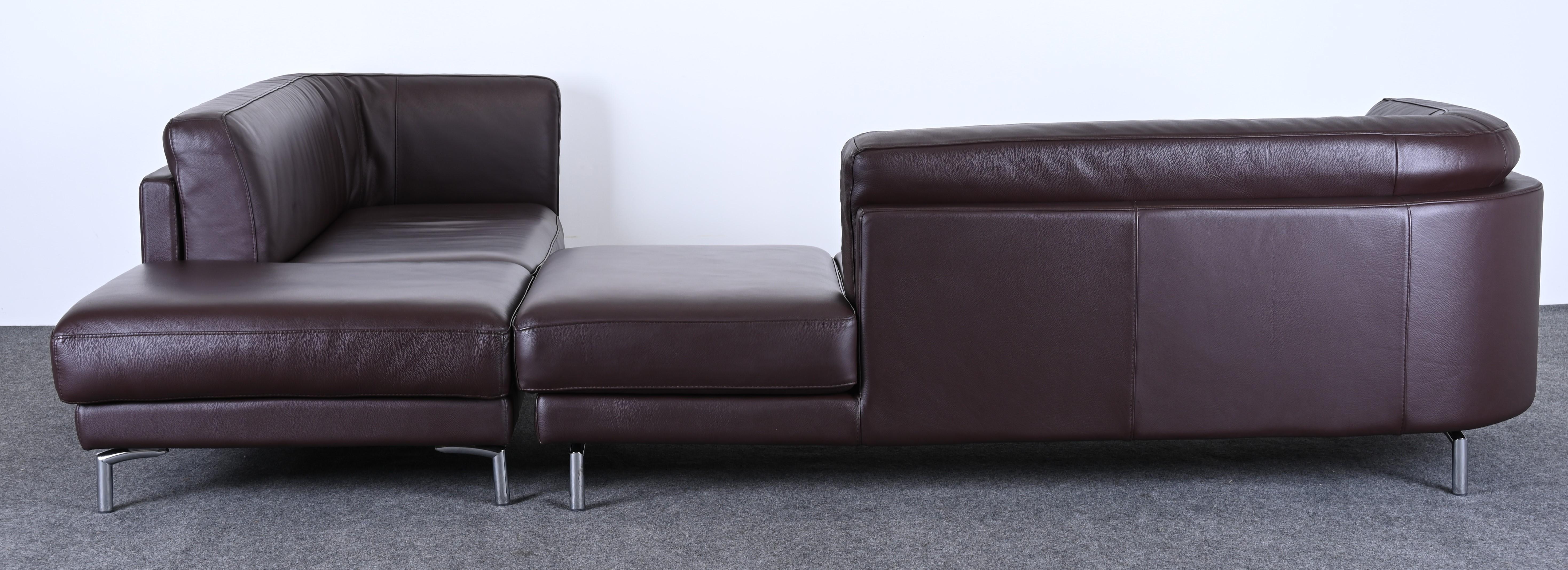 Pair of Leather Sofas by Maurice Villency, 20th Century 4