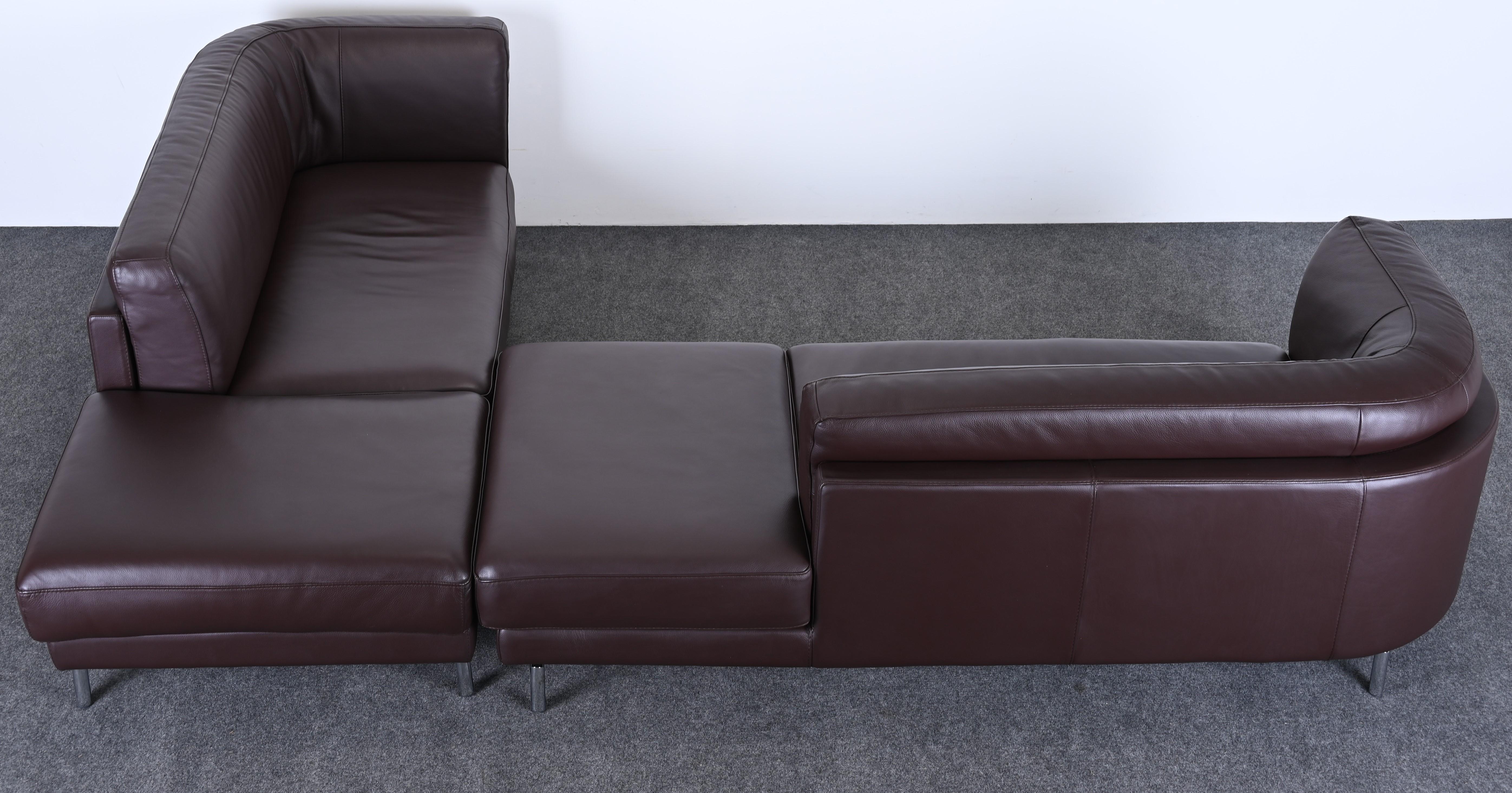 Pair of Leather Sofas by Maurice Villency, 20th Century 5