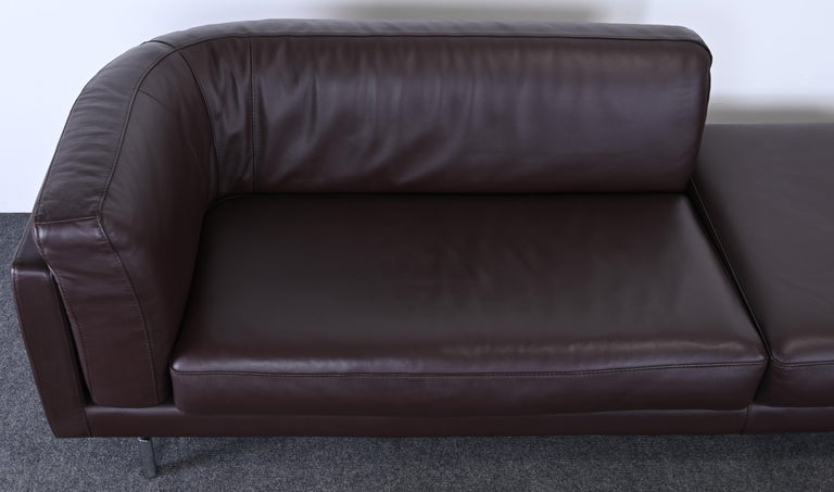 Pair of Leather Sofas by Maurice Villency, 20th Century For Sale 9