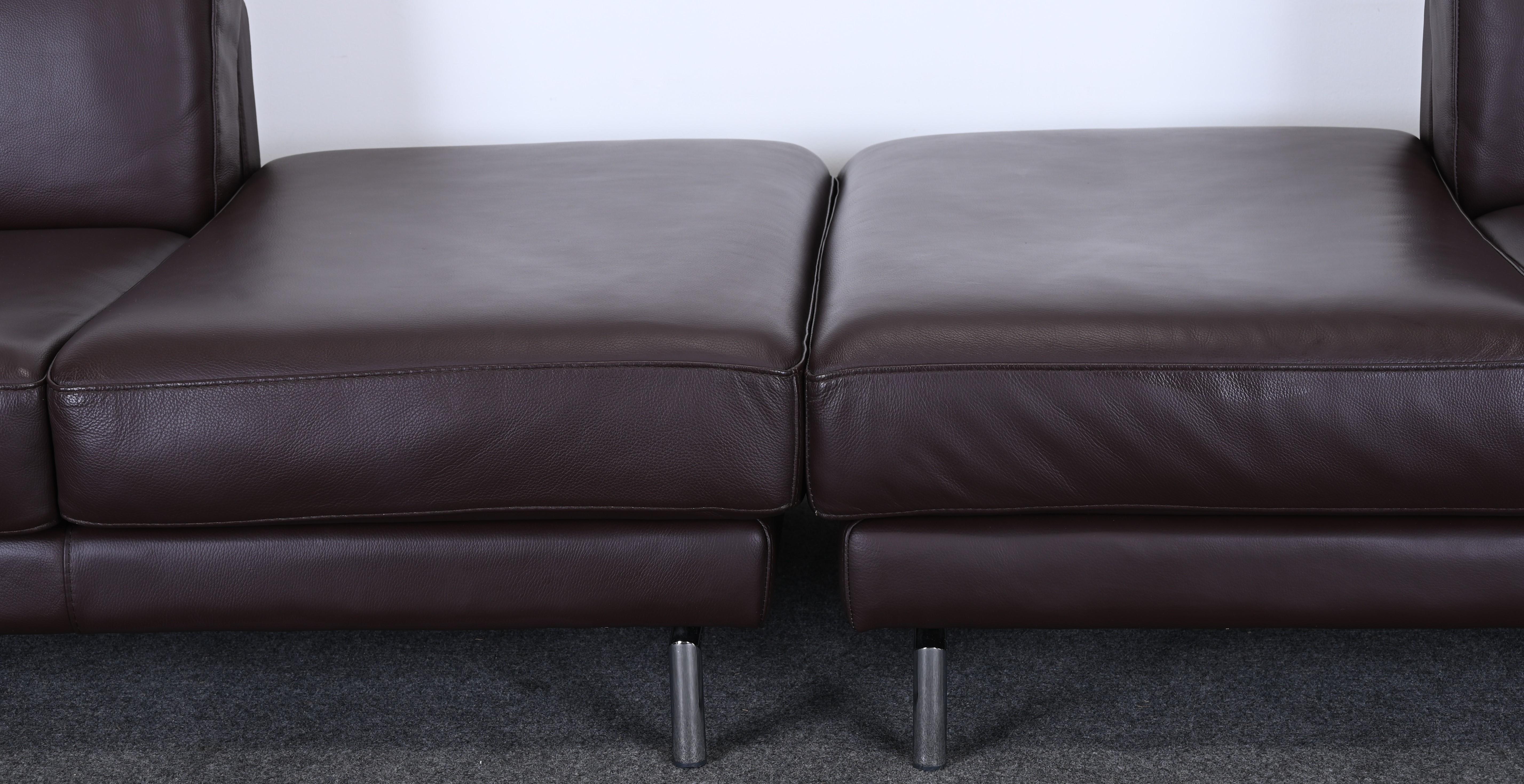 maurice villency leather sofa