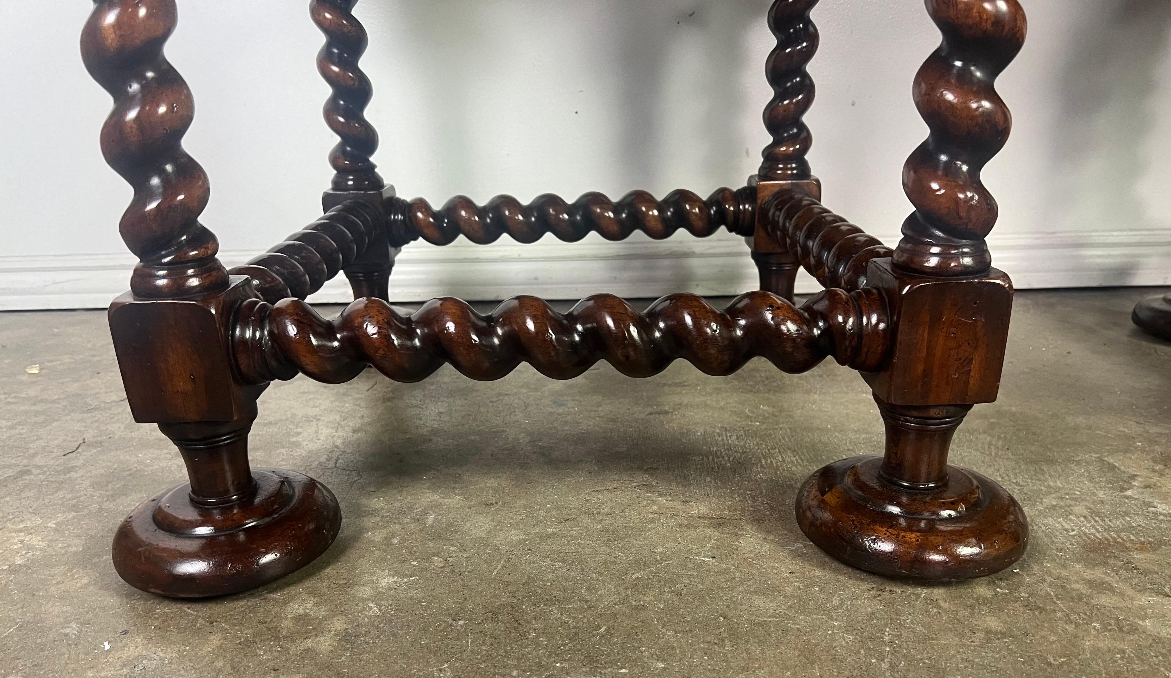 Pair of Leather Top Side Tables by John Richards For Sale 4