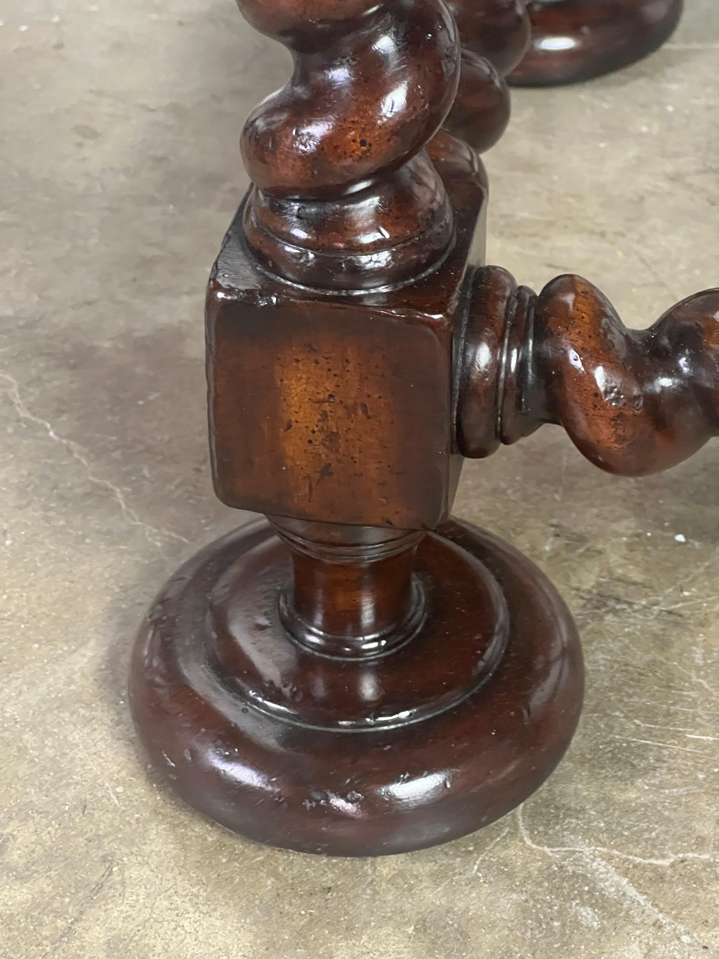 Pair of Leather Top Side Tables by John Richards For Sale 9