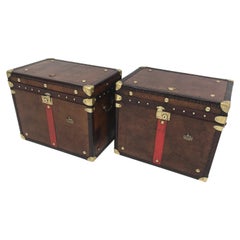 Pair of Leather Trunks, Luggage