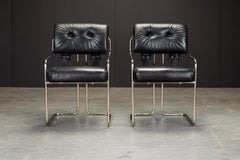 Pair of Leather 'Tucroma Chairs' by Guido Faleschini for i4 Mariani, 1970s