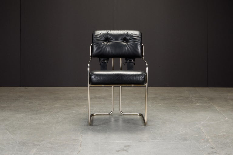 Pair of Leather 'Tucroma Chairs' by Guido Faleschini for i4 Mariani, 1970s In Good Condition For Sale In Los Angeles, CA