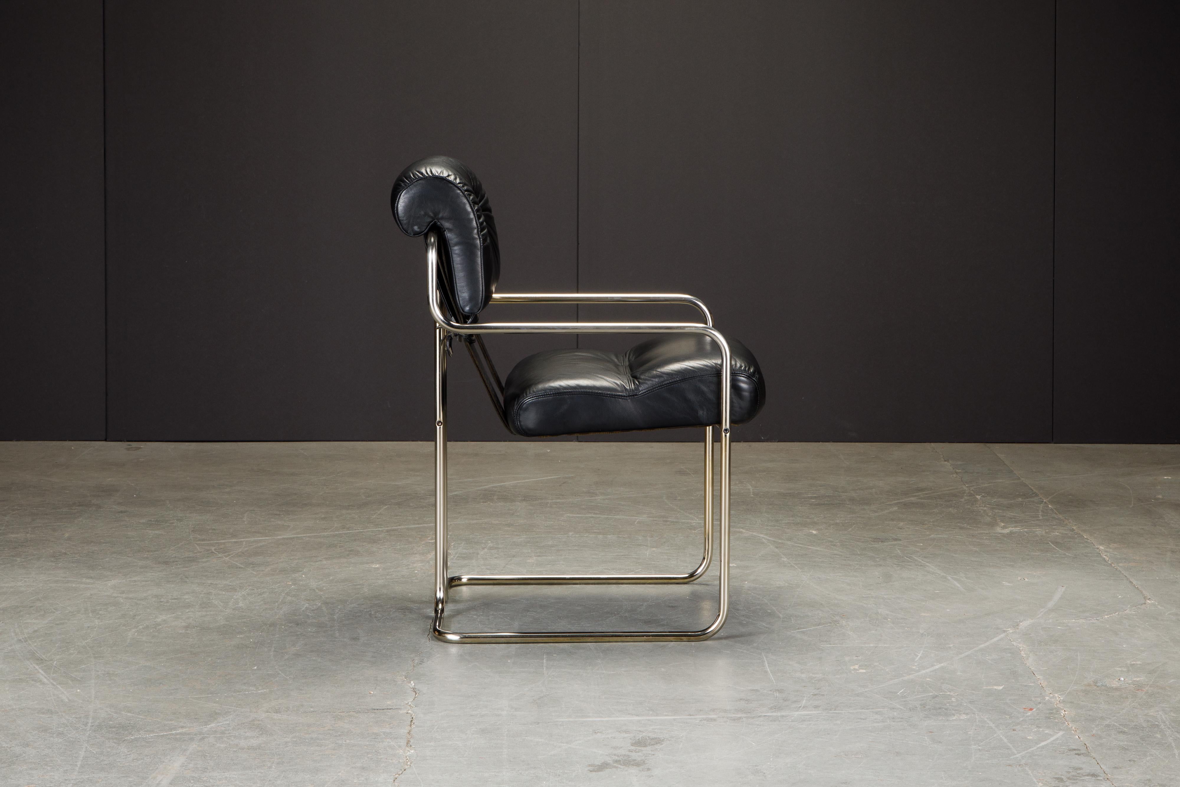 Pair of Leather 'Tucroma Chairs' by Guido Faleschini for i4 Mariani, 1970s 2