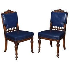 Pair of Leather Upholstered Office Chairs