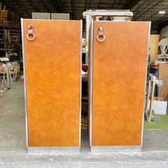 Coppia di armadi guardaroba in pelle di Guido Faleschini per Mariani - Pace