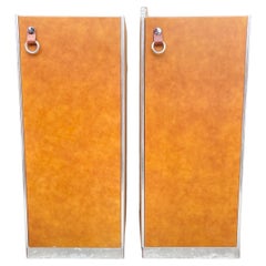 Pair of Leather Wardrobe Cabinets by Guido Faleschini for Mariani - Pace