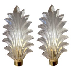 Pair of “leaves” sconces Murano, Italy, circa 1980