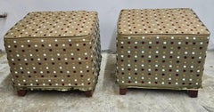 Pair of Lee Industries Contemporary Upholstered Ottomans