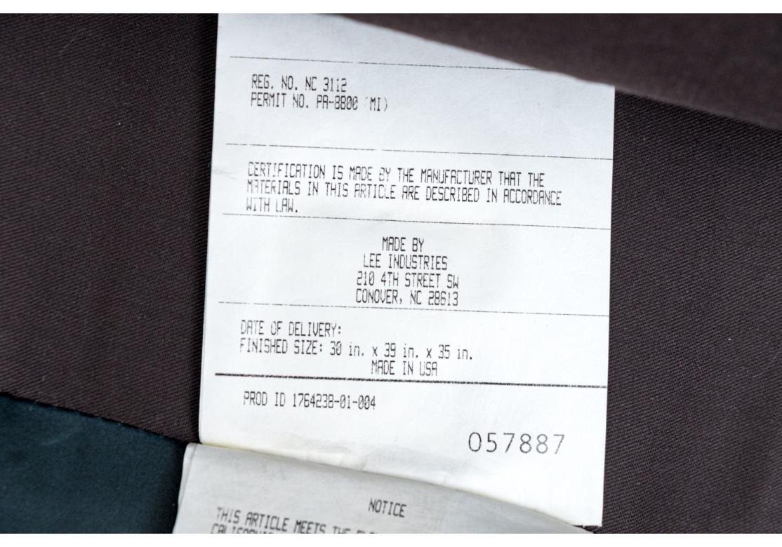 XXIe siècle et contemporain Paire de chaises longues pivotantes en cuir vert de Lee Industries en vente