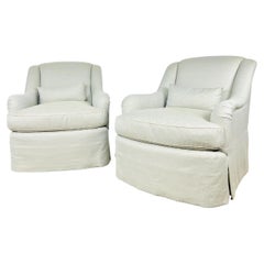 Pair of Lee Jofa Skirted Armchairs