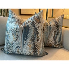 Pair of Lee Jofa "Taplow"in Sea Mist Pillows