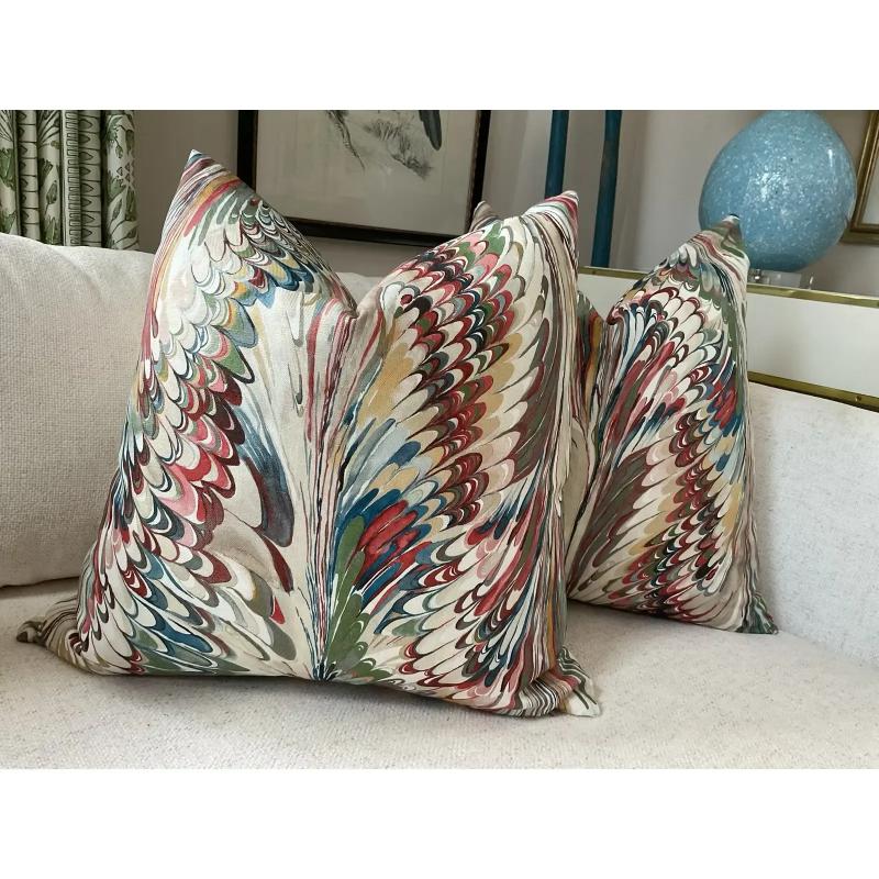 Mid-Century moderno Coppia di cuscini Lee Jofa 