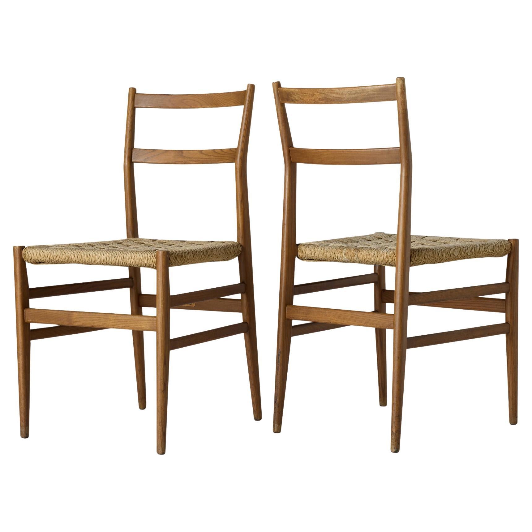Pair of "Leggera" Chairs by Gio Ponti for Cassina