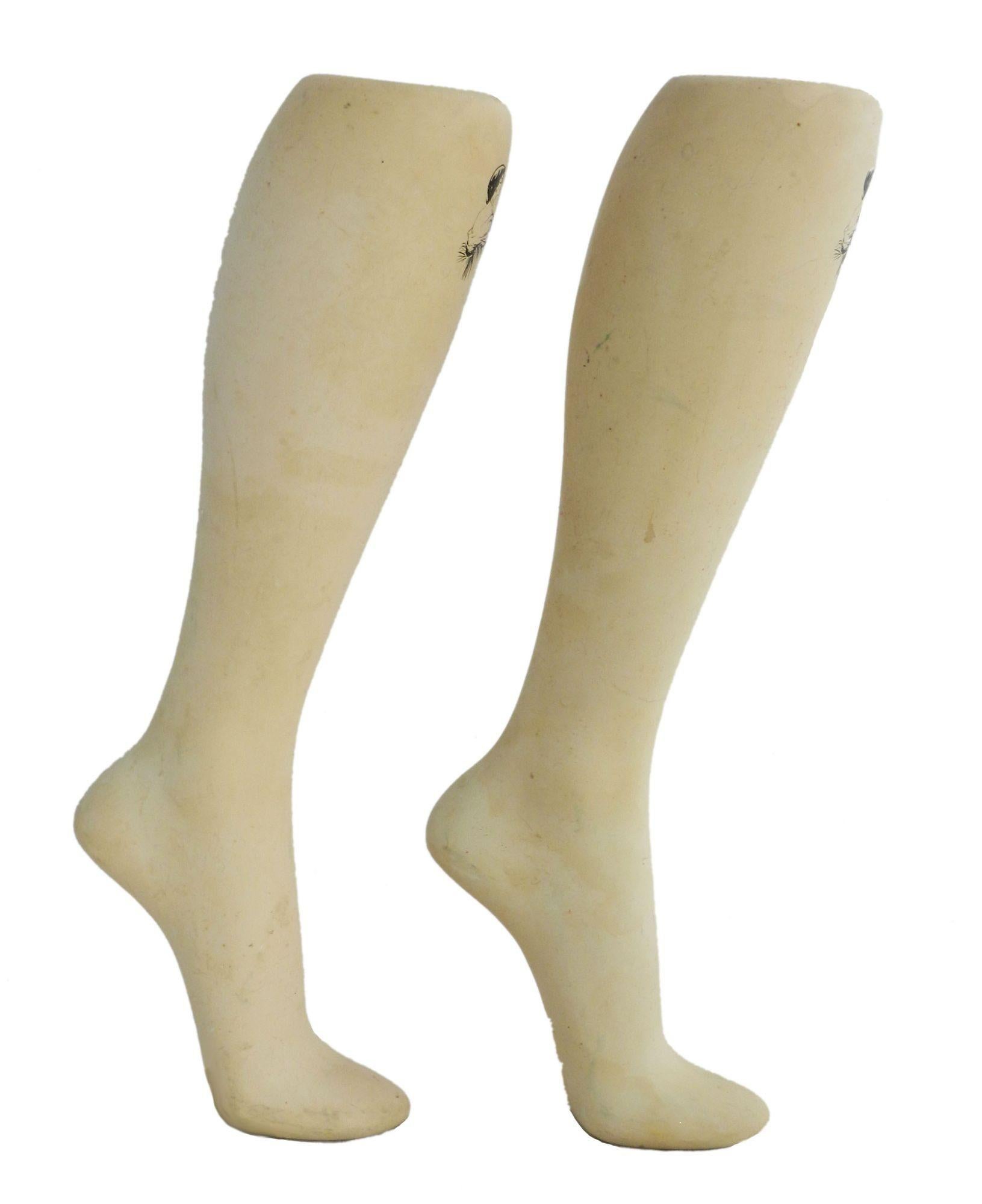 Mid-Century Modern Pair of Legs Advertising Stockings French Mid-Century