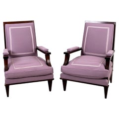 Pair of Leleu Attributed Art Deco Armchairs