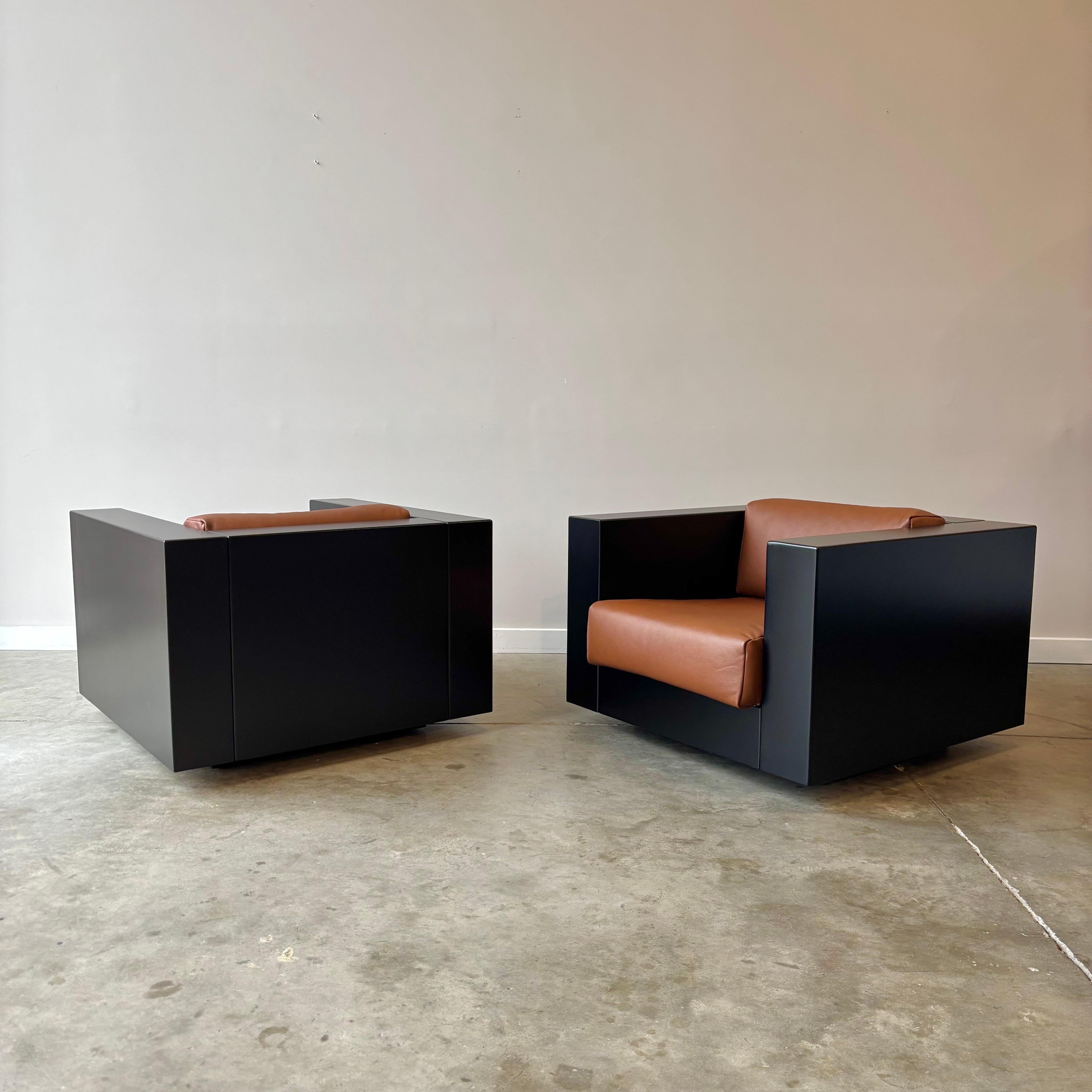 Mid-Century Modern Paire de chaises Saratoga de Lella et Massimo Vignelli, 1960 en vente