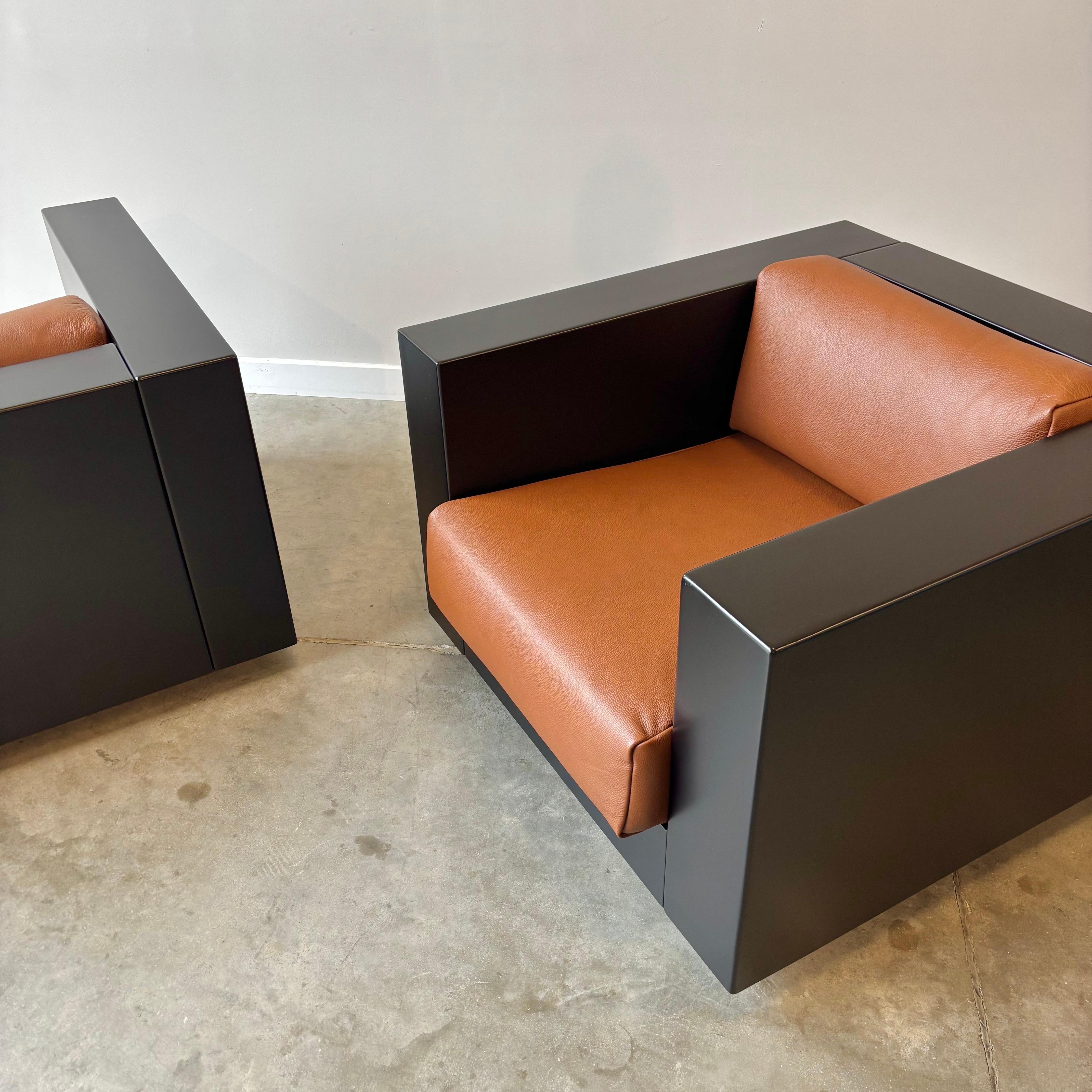 20ième siècle Paire de chaises Saratoga de Lella et Massimo Vignelli, 1960 en vente