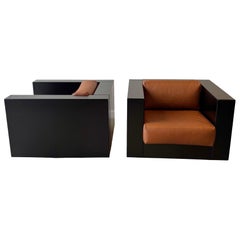 Pair of Lella and Massimo Vignelli Saratoga Chairs, 1960s