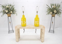 Pair of Lemon Yellow jug Bottle ShapeArt Porcelain Pottery Ceramic Table Lamps