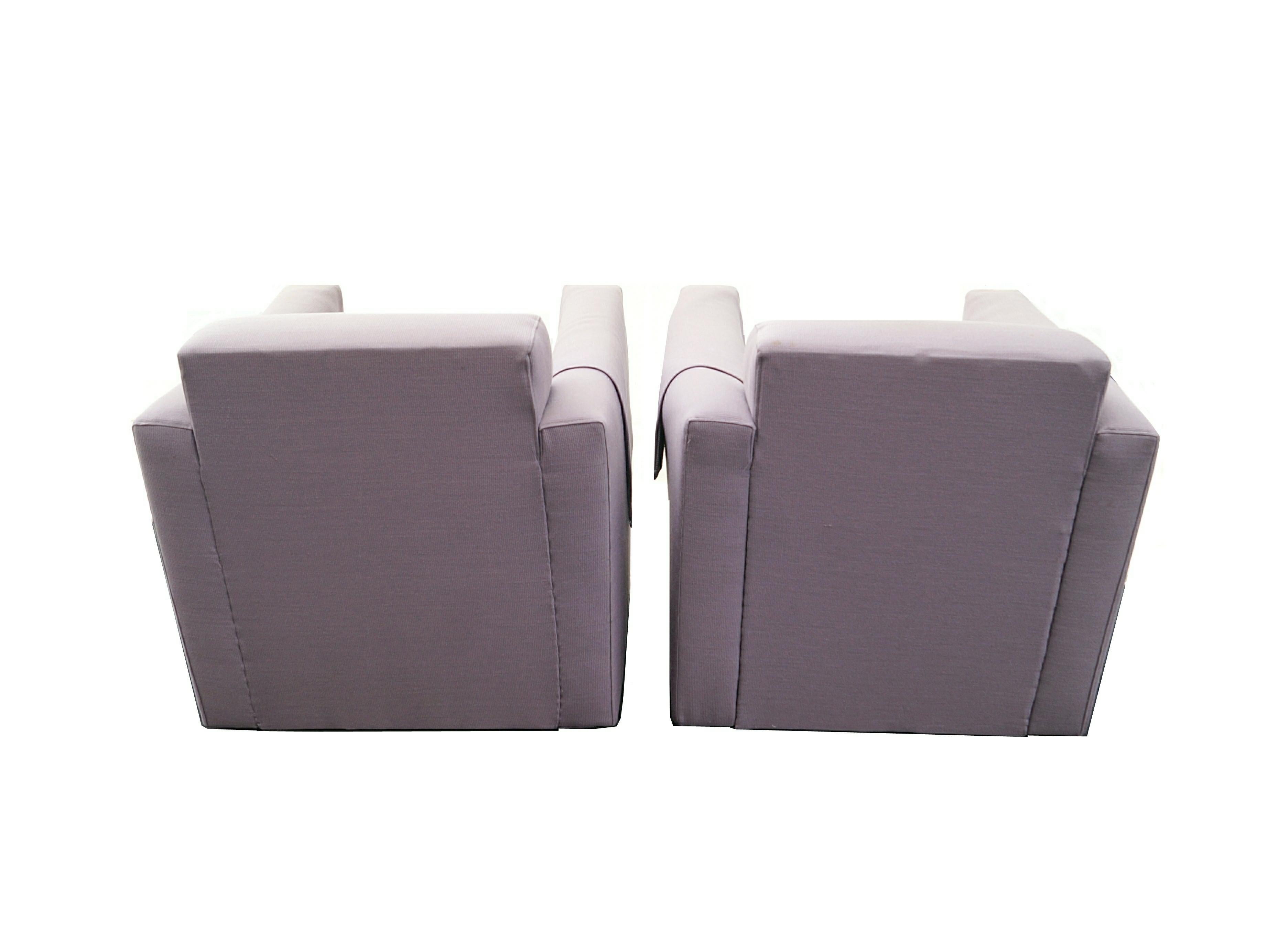 Modern Pair of Len Niggelman Lounge Club Slipper Chairs by Philippe Starck