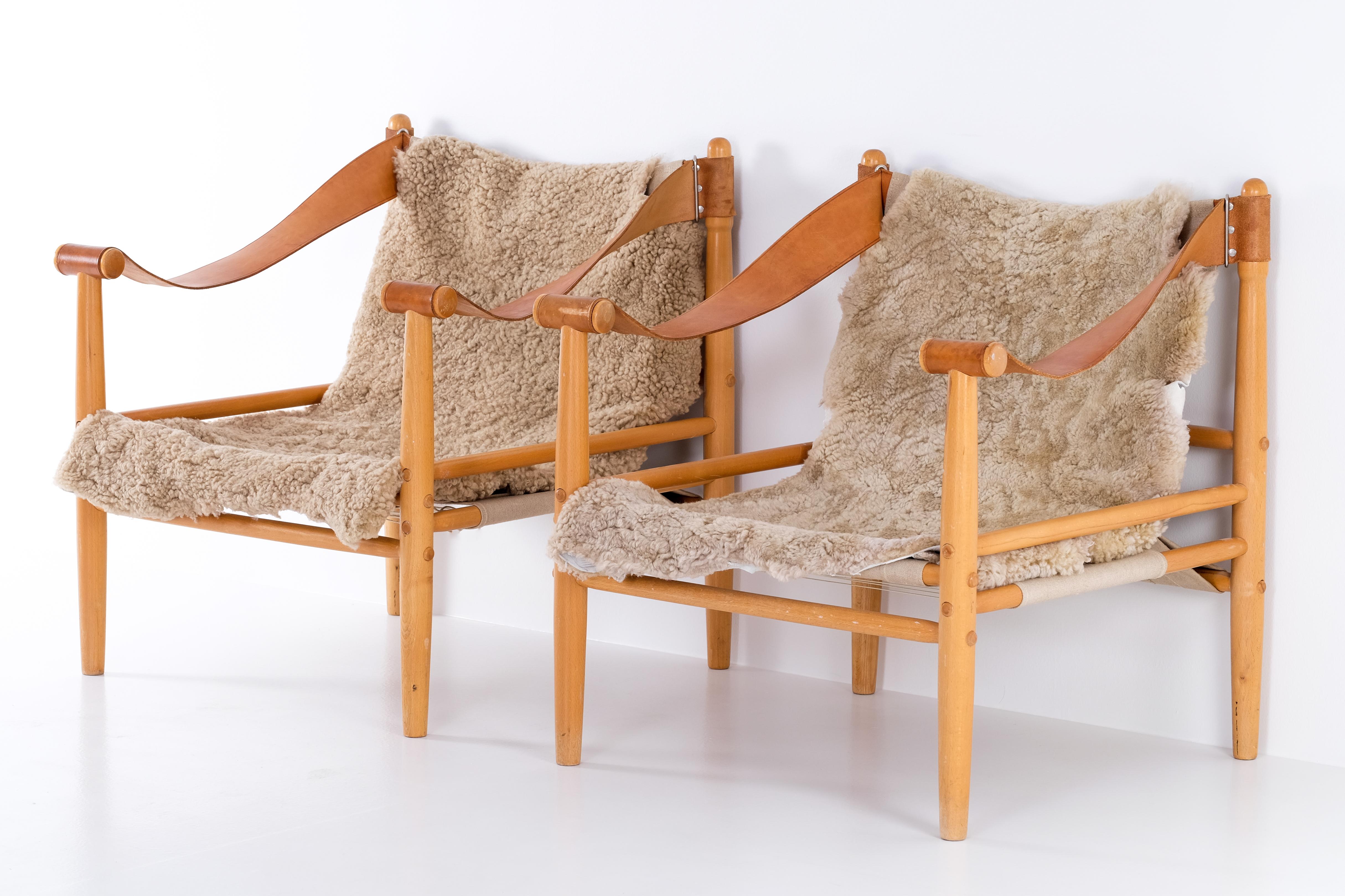 Swedish Pair of Lennart Bender Easy Chairs, 1960s For Sale