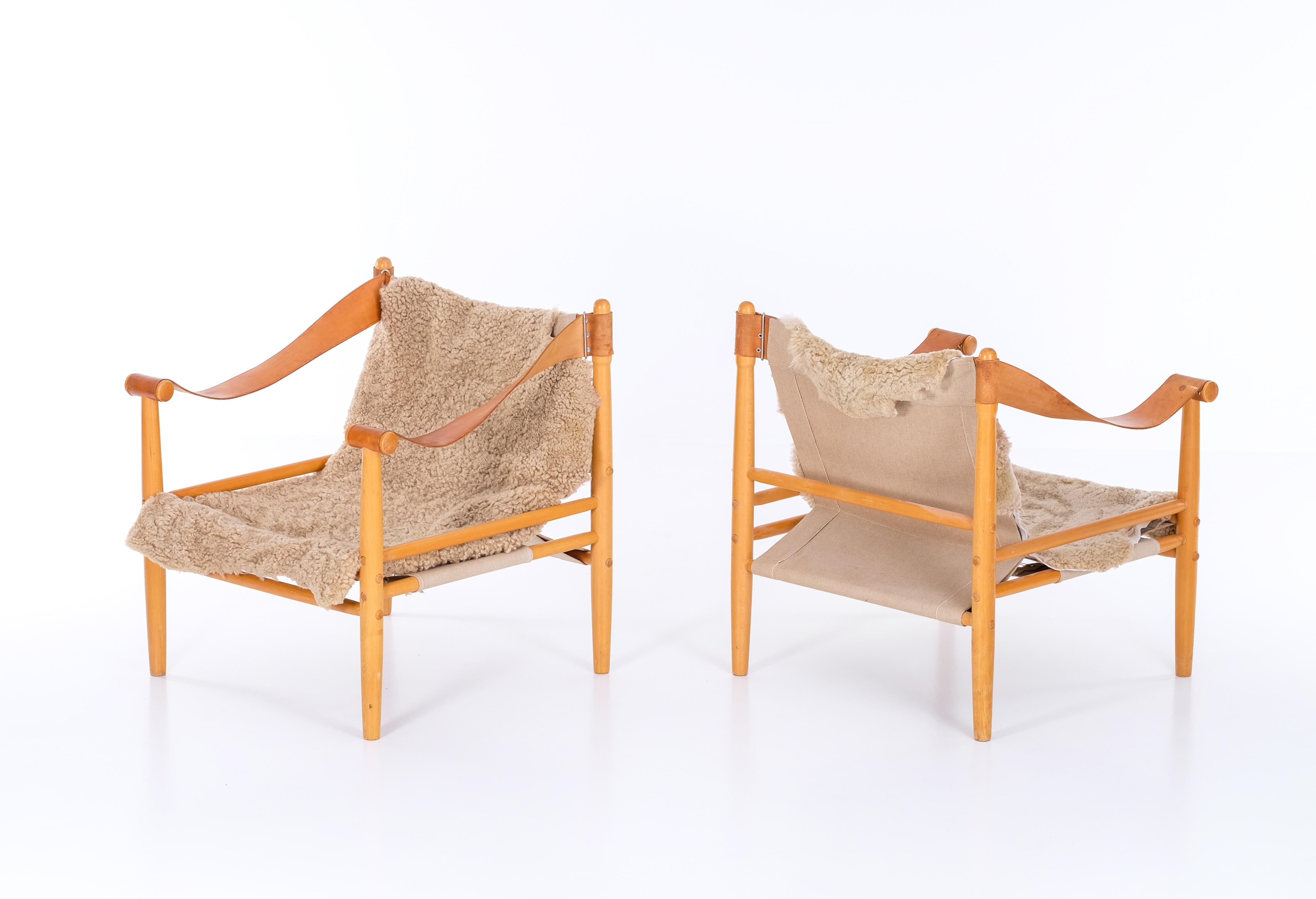 Mid-20th Century Pair of Lennart Bender Easy Chairs, 1960s For Sale